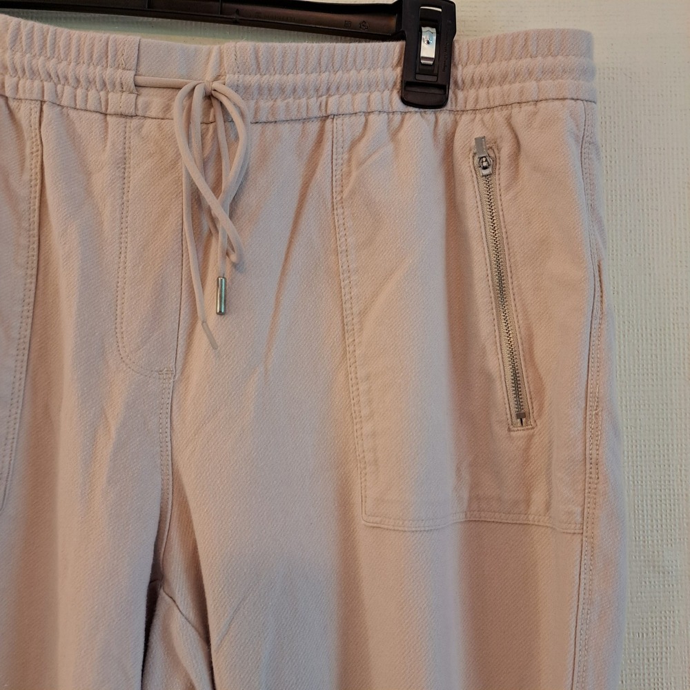 C&C California Jogger Pants Women Size L Tan Utility Drawstring Tapered 1302-250 - Picture 4 of 10